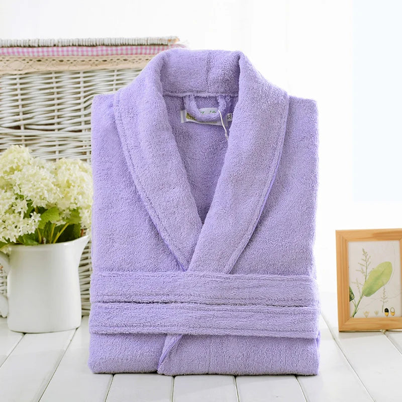 Pink Cotton Terry Bathrobe