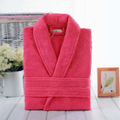 Pink Cotton Terry Bathrobe