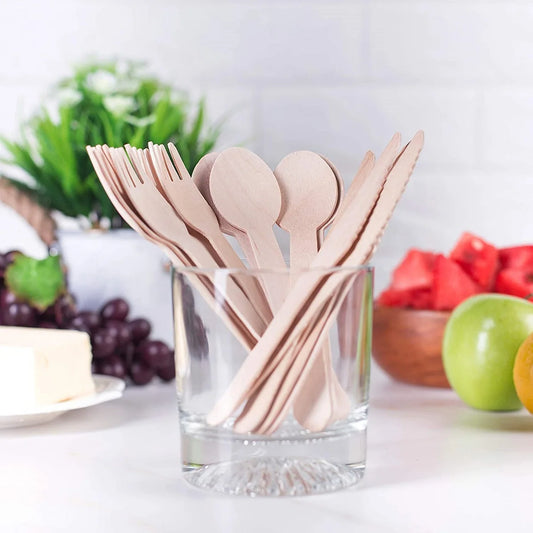 Birch Disposable Wooden Cutlery Set