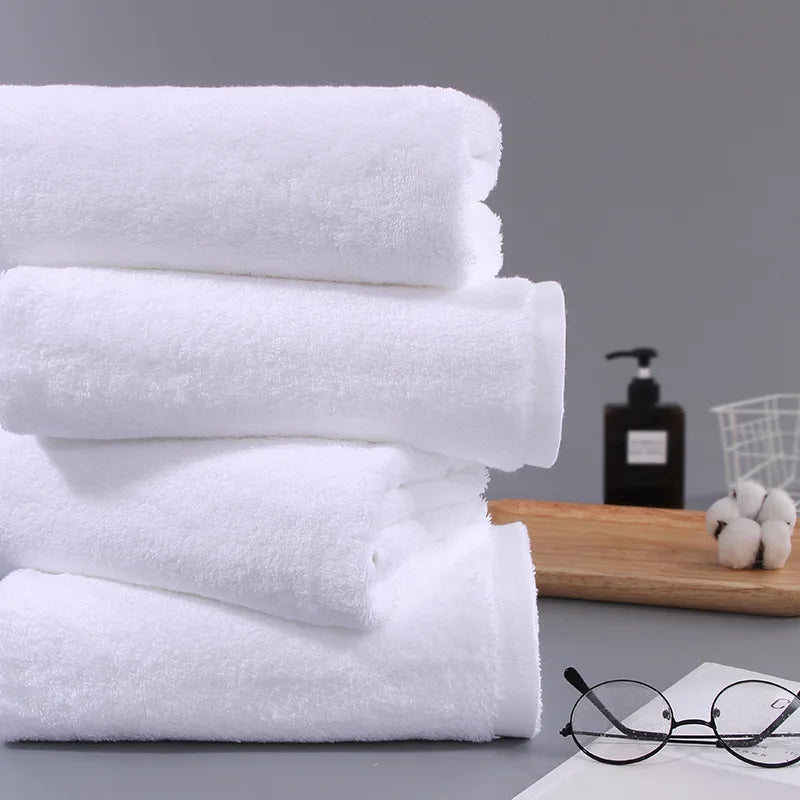 White Cotton Face Bath Towel Set