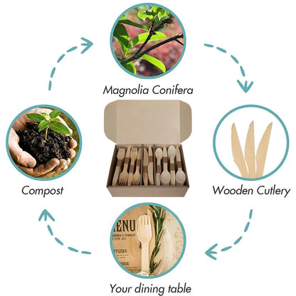 Disposable Wooden Cutlery Set